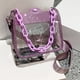 thumbnail image 3 of Bolso bandolera de un solo hombro de PVC con cadena Makaron para mujer bolso de mano bolsos de moda, 3 of 8