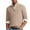 Khaki, variant on GigrtiJin Men's Quarter-Zip Pullover Sweater Cable Knitted Stand Collar Sweaters Casual Warm Solid Color Sweaters