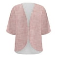 thumbnail image 4 of BODOAO Kimono Cardigans for Women Women's Chiffon Short Sleeve Open Front Cardigan Lightweight & Breathable Summer Cover Up for Casual & Wear Red Xxl, 4 of 7