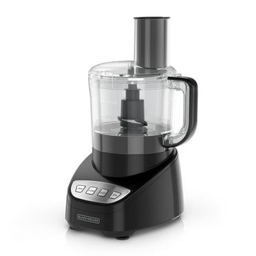 BLACK DECKER Food Processor and Vegetable Chopper, Stainless Steel Blade, 8-Cup Capacity, 450W Power with Attachments to Grate, Shred, Slice, Mince, Grind, and Puree