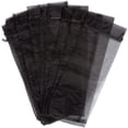 thumbnail image 1 of 30 bolsas de organza negra para botellas de vino, bolsas de malla transparente para regalo de botellas, fundas para vino, vestidos con cordón para Halloween, 1 of 8