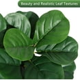 thumbnail image 3 of 6FT Fiddle Leaf Fig Tree Artificial, Realistic Faux Ficus Lyrata Trees with 141 Leaves, Indoor Fake Floor Plants for Home Office Living Room Decor, with 9" Gray Planter Pot, 3 of 8