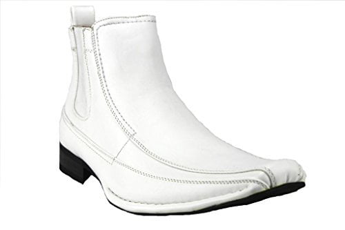 mens white leather dress boots