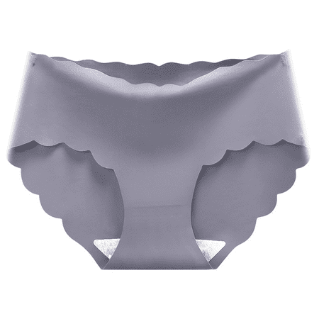 Fulorrnie Underwear for Women Seamless Briefs Comfort High Waisted Panty Sport Stretchable Banded Waist Breathable Panties Grey XXL