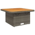 thumbnail image 5 of vidaXL Garden Table Grey 80x80x71 cm Poly Rattan and Acacia Wood, 5 of 5