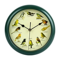 2025 & CISIL - 10 Inch Round Wall Clock On Time Clock Bird Sings Wall Clock Christmas With Music