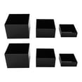 thumbnail image 3 of 6Pcs Acrylic Display Riser Acrylic Cube Box Display Stands Acrylic Display Nesting Cubes Black, 3 of 14