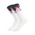 thumbnail image 2 of EOYWHK Fun Socks for Men Fashion Fire Print Flame Crew Socks Streetwear Breathable Moisture Wicking Athletic Socks White Free Size, 2 of 3
