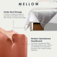 thumbnail image 3 of Mellow KERT Metal and Wood Platform Bed Frame with Upholstered Headboard, King, 3 of 12