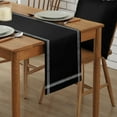 thumbnail image 2 of Ldtrchee Black Solid, Table Runner 48 Inches, Pure Color Bed Runner Dresser Scarves Tabletop for Indoor Outdoor Parties/Ceremony/Banquet, 13" x 48", 2 of 8