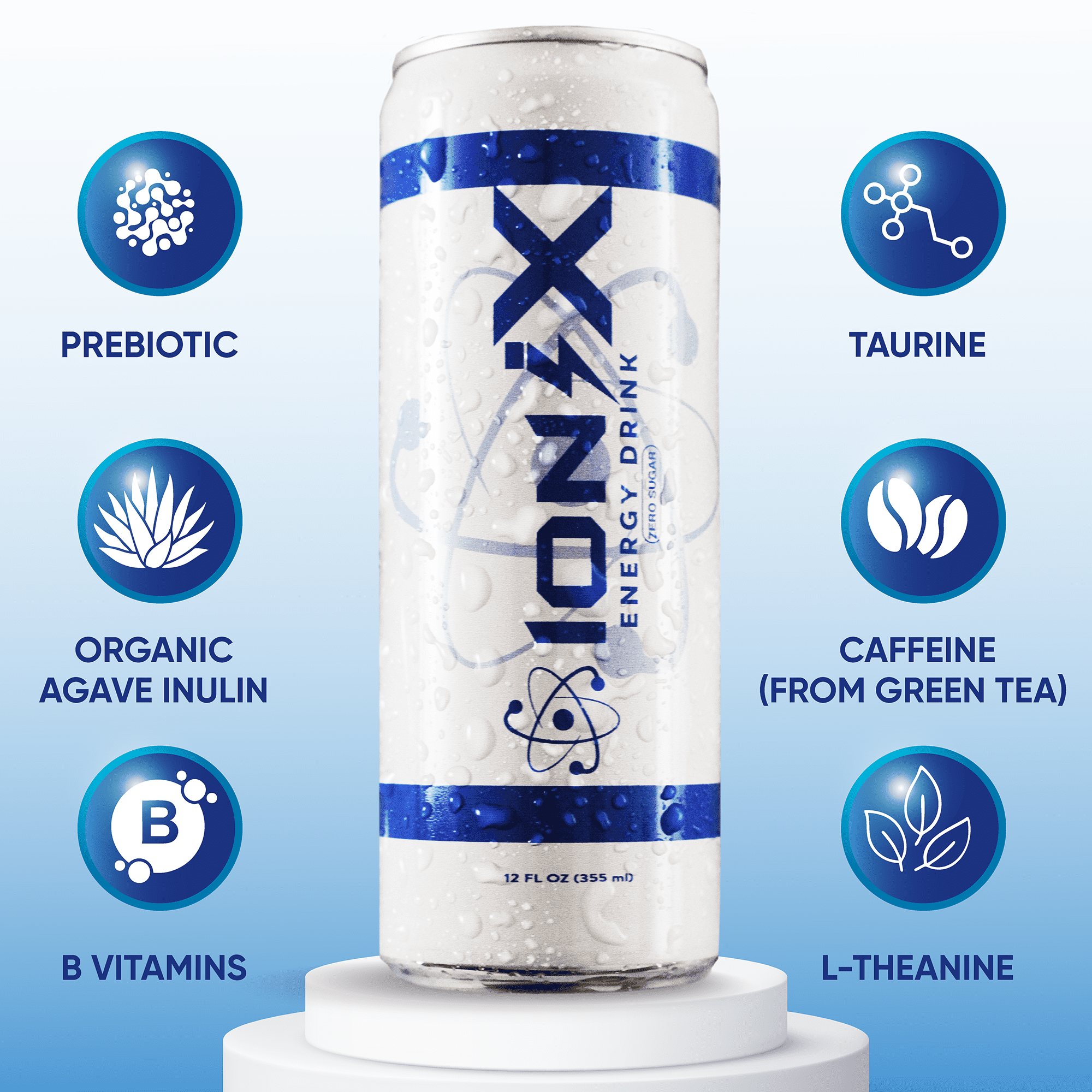 IoniX Zero Sugar Energy Drink 12ozx 12pk