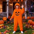 thumbnail image 6 of BOOMNY Halloween Unisex Men Womens Flannel Onesie Pajamas Hallowmas Pumpkin Face Graphic Long Sleeve Hooded Pjs Jumpsuit Cozy Warm Loungewear Homewear, 6 of 9
