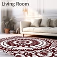 thumbnail image 2 of ODIKA 8'x10' Machine Washable Non-Slip Area Rug, Inspired Design Featuring Stylized Petal Whorls High Traffic Rug, Brown, 570220, 2 of 7