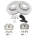 thumbnail image 2 of TRQ Front Performance Brake Pad & Rotor Kit Brake Caliper Brake Pads Brake Rotors Set Ceramic Vented Premium G-Coated Fits Select 2006 Chevrolet SSR, 2 of 8