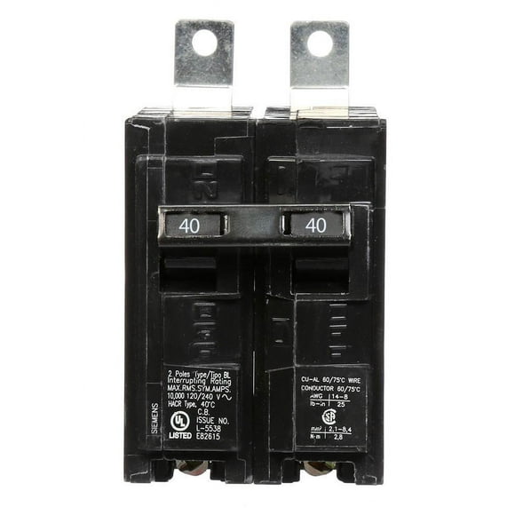 B240 - Siemens 40 Amp Double Pole Bolt-On Circuit Breaker