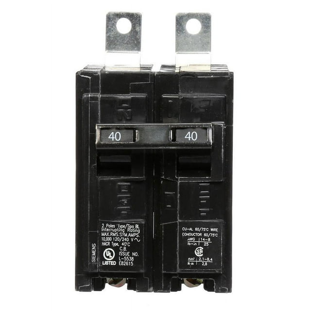 B240 - Siemens 40 Amp Double Pole Bolt-On Circuit Breaker
