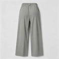 thumbnail image 7 of Busydd Waffle Wide Leg Pants for Women Trendy High Waisted Front Pleated Dress Pants Casual Business Solid Color Work Trousers with Side Pockets S, 7 of 7