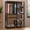Brown/Black, variant on Madesa Wardrobe Clothes Storage Rack with 2 Drawers, 7 Shelves and Hanging Space 51"L Multiuse Modular Cabinet for Bedroom Organization - White