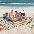 thumbnail image 5 of Extra Large Picnic Beach Blanket Waterproof Sand Proof Portable Outdoor Mat Cute Dinosaurs and Leaf 60x80, 5 of 9