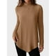 thumbnail image 2 of Sudadera con capucha de buceo,Camiseta informal de manga larga con cuello redondo para mujer, blusa de poliéster, corte suave y cómodo, largo regular para uso diario, sopatenor, 2 of 8