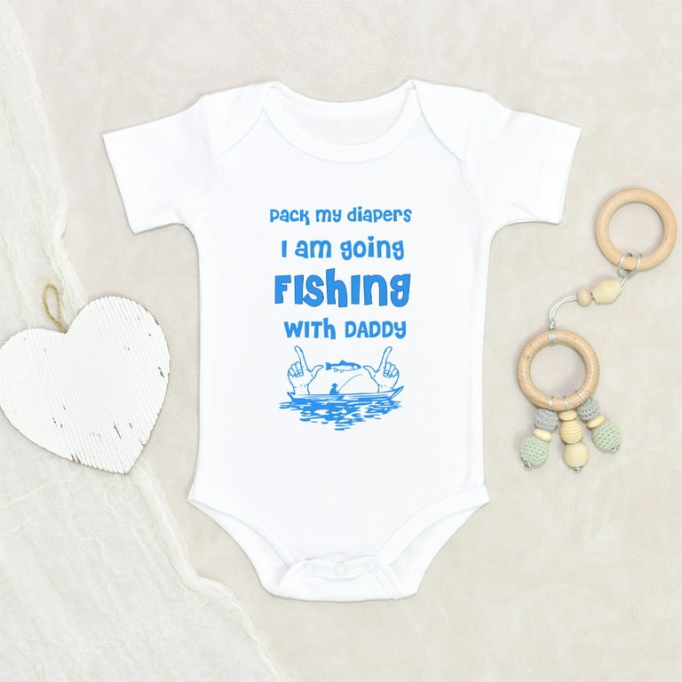 Cute Newborn Baby Clothes Daddy Fishing Quotes Baby Clothes