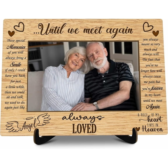 Memorial Picture Frame Gift, In Loving Memory of Loved One Gifts, Memory Photo Frame for Loss Loved Ones Mother Father Grandma Grandpa Wife Husband, Until We Meet Again Picture Frames -20