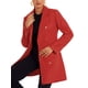 thumbnail image 2 of Abrigo de invierno INSPIRE CHIC para mujer, abrigo de doble botonadura con solapa en S rojo, 2 of 6