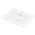 thumbnail image 6 of 24x18 Inch Rectangular Ceramic Bathroom Sink White Single Hole Drop-In Vanity Top Basin with Overflow Prevention - No Cabinet or Faucet Included, 6 of 8