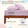thumbnail image 4 of KOMFIT 800TC Egyptian Cotton Sheet Set Soft and Breathable - 4 Piece Bed Sheet Pink Solid Olympic Queen Size - 10" Deep Pocket, 4 of 5