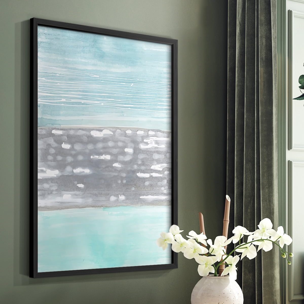 Hydrusphere I Framed Print in Black Solid Wood Framed Print No Nail Hanging