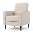 thumbnail image 3 of Christopher Knight Home Mervynn Mid-Century Modern Button Tufted Fabric Recliner by  Wheat Pushback Recline, 3 of 5