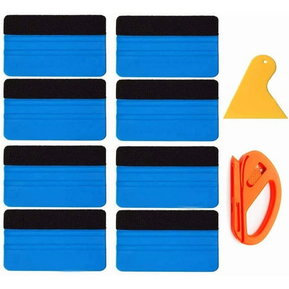 8 Pack Felt Squeegee Wrapping Tool, 4'' Inch Premium Scratch-Proof Decal Vinyl Wrap Squeegee Handy Tools for Vinyl Installation, Scrap Booking, Wall Decals