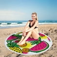 thumbnail image 3 of Matoen Microfiber Round Beach Towels Quicksand Descent Circular Blanket Fast Dry & Sandproof, Extra Large Picnic Table Circle Throws 60 inch with Fringe, 3 of 7