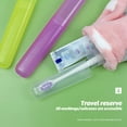 thumbnail image 3 of Langgg Travel Toothbrush Case Box Protector Hiking Camping Health Accessories Pink 1Set, 3 of 6