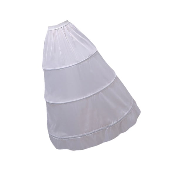 Yokua Women's Victorian Crinoline Hoop Bustle Cage Pannier White Petticoat Slip