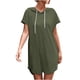 thumbnail image 1 of Moda mujer verano manga corta sexy vendaje casual sombrero sólido mini vestido Fridja  bnh384, 1 of 4