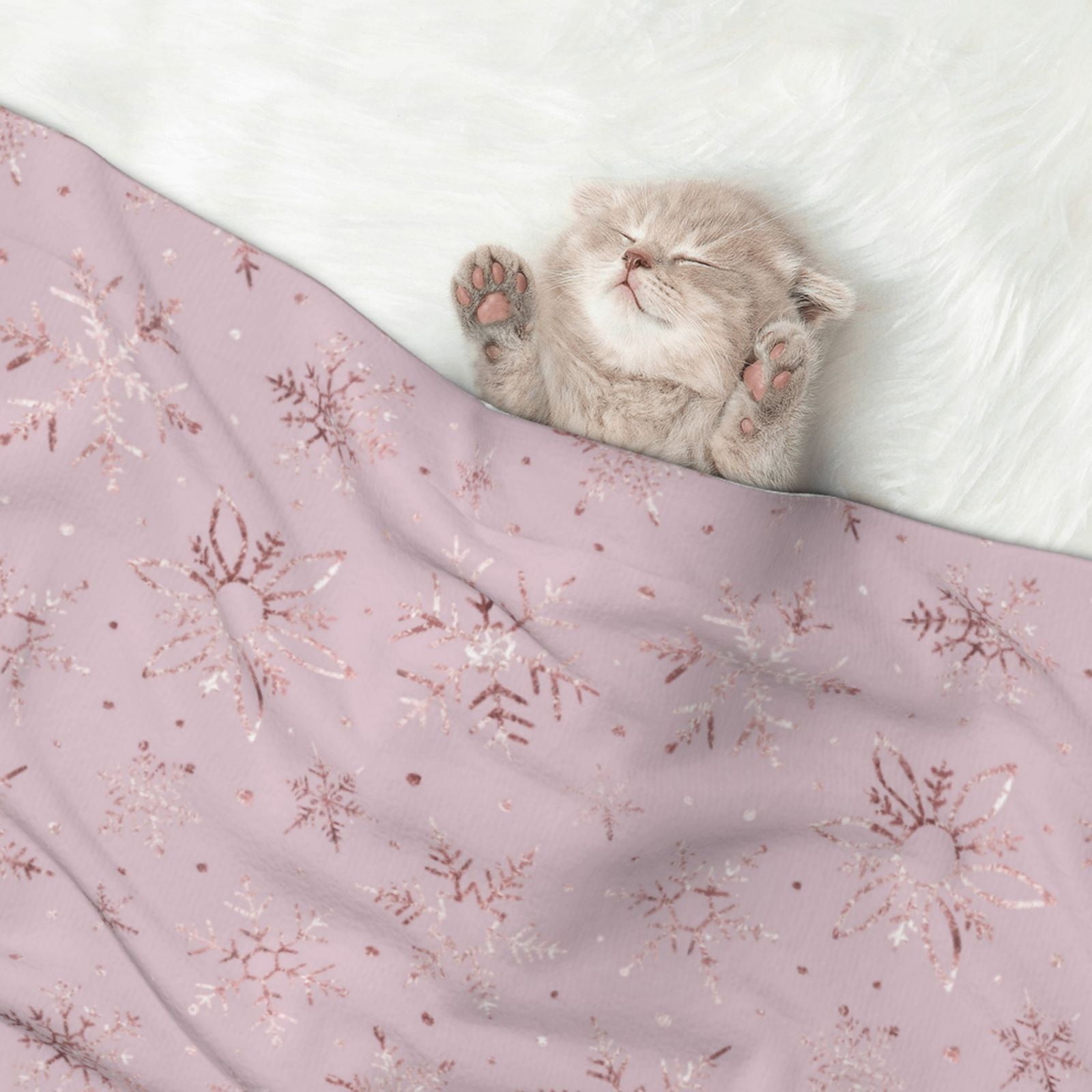 Naloa Minimalist Snowflake Dog Blanket, 3 Sizes Cat Blanket for Indoor Cats Large Medium Small Dog Gifts-Medium