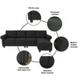 Nolany Convertible Sectional Sofa with Reversible Chaise L Shaped Couch