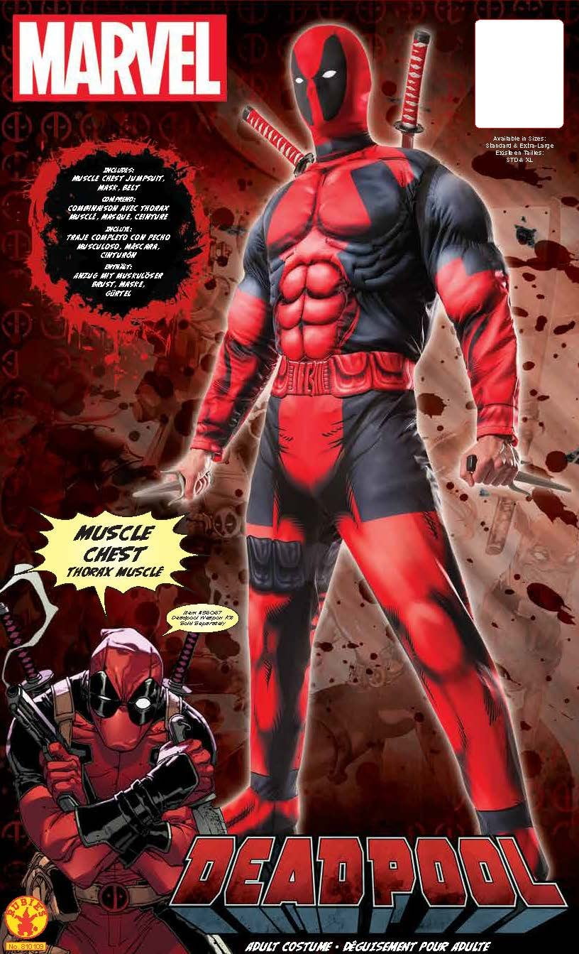 Costume Deadpool Xmen musclé Deguisement Enfant 3 tailles dispinible
