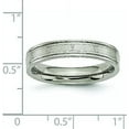 thumbnail image 6 of Chisel Titanium Brushed Center 4.2mm Roman Numerals Band - Ring Size 8.0, 6 of 8