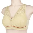 thumbnail image 6 of Baywell Women's Zip Front Sport Bra Plus Size Wirefree Lace Bra Full Coverage T-Shirt Bra 3 Pack 36/80-52/120, 6 of 11