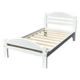 thumbnail image 5 of Twin XL Bed White Finish Arizona Wooden Single Bed Frame, 5 of 6