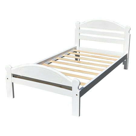 Twin Xl Bed White Finish Arizona Wooden, Twin Xl Bed Frame Under 100