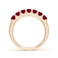 thumbnail image 2 of Angara Natural 1.19 Ct. Ruby Non Eternity Wedding Band in 14K Rose Gold for Women (Ring Size: 9), 2 of 12
