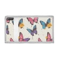 thumbnail image 2 of JIALIOU Nylon Trifold Card Wallet with ID Window Zipper Pocket for Men Women Teen Vibrant Colorful Butterflies, 2 of 7