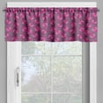 thumbnail image 2 of Ambesonne Leafy Valance Pack of 2, Pinkish Leaves, 54"X12", Purple Grey Fuchsia, 2 of 5