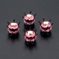 thumbnail image 4 of Pure Handmade Bling Bling Rhinestones Tire Valve Stem Caps 4 Pack, Powder, 4 of 6