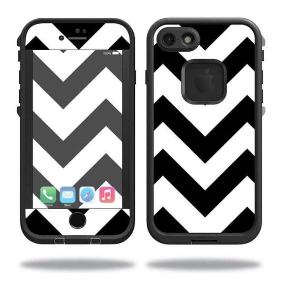 MightySkins LIFIP7-Black Chevron Skin for Lifeproof iPhone SE 2020 7 & 8 - Black Chevron