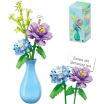 Flower Bouquet Building Set,257 Pcs Artificial Flower Kit with Vase,Plant Bonsai Tree Building Blocks,Valentine's Birthday Botanical Collection Gift for Women Girls Adults Friends Kids Ages 6 