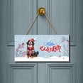 thumbnail image 2 of Hello Winter Bernese Mountain Dog Smiling in Red Scarf Hat Welcome Christmas Landscape Wood Sign Berner Lover Gifts Hanging Wall Home Decor - 00017, 2 of 5
